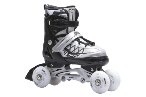 ŁYŻWOROLKI 4W1 LED 30-33 SZARE /ENERO PRO