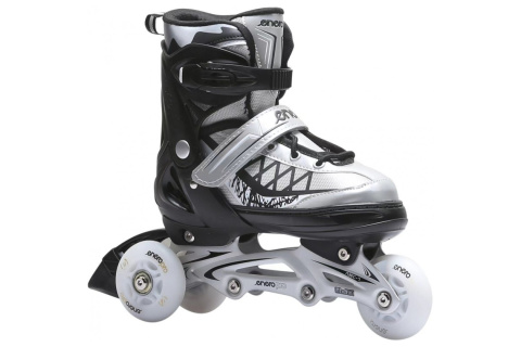 ŁYŻWOROLKI 4W1 LED 30-33 SZARE /ENERO PRO