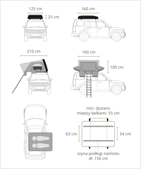 NAMIOT DACHOWY DO SAMOCHODU FOLD 2 GRIZZLY /OFFLANDER NAMIOT DACHOWY DO SAMOCHODU FOLD 2 GRIZZLY /OFFLANDER