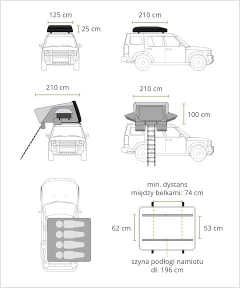 NAMIOT DACHOWY DO SAMOCHODU FOLD 4 /OFFLANDER NAMIOT DACHOWY DO SAMOCHODU FOLD 4 /OFFLANDER