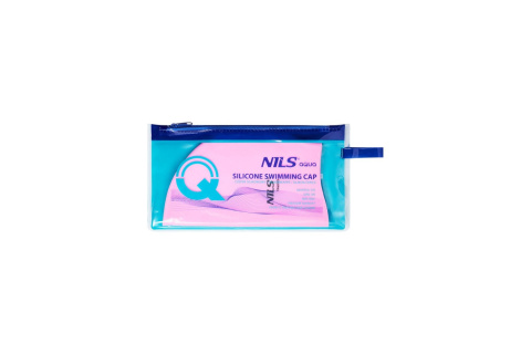 CZEPEK PŁYWACKI SILIKONOWY DOTS P /NILS AQUA
