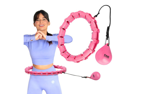 HULA HOP Z WYPUSTKAMI I OBCIĄŻNIKIEM OHA02 P /ONE FITNESS HULA HOP Z WYPUSTKAMI I OBCIĄŻNIKIEM OHA02 P /ONE FITNESS