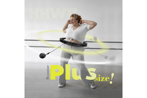 HULA HOP Z WYPUSTKAMI I OBCIĄŻNIKIEM PLUS SIZE HHW11 /HMS