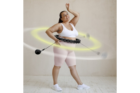 HULA HOP Z WYPUSTKAMI I OBCIĄŻNIKIEM PLUS SIZE HHW11 /HMS