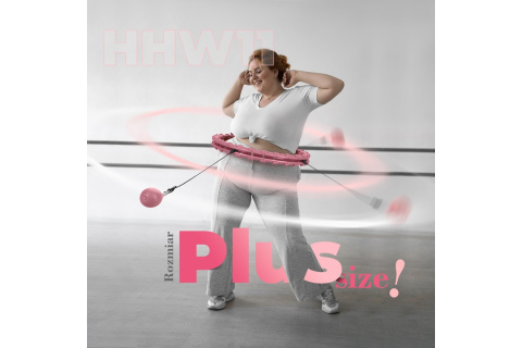 HULA HOP Z WYPUSTKAMI I OBCIĄŻNIKIEM PLUS SIZE HHW11 /HMS