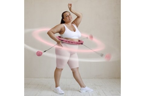 HULA HOP Z WYPUSTKAMI I OBCIĄŻNIKIEM PLUS SIZE HHW11 /HMS
