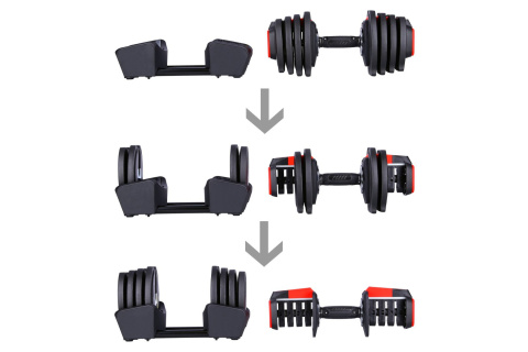 ZESTAW REGULOWANYCH SZTANGIELEK SGR18 PRO SET 3W1 41 KG /HMS ZESTAW REGULOWANYCH SZTANGIELEK SGR18 PRO SET 3W1 41 KG /HMS