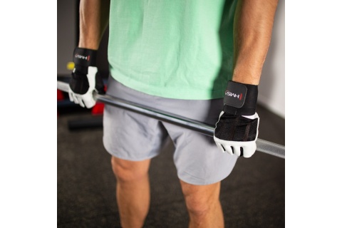 RĘKAWICZKI NA SIŁOWNIĘ RST04 WHITE-BLACK ROZM. L /HMS