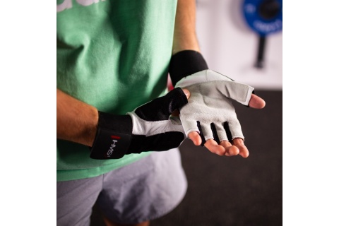 RĘKAWICZKI NA SIŁOWNIĘ RST04 WHITE-BLACK ROZM. XXL /HMS