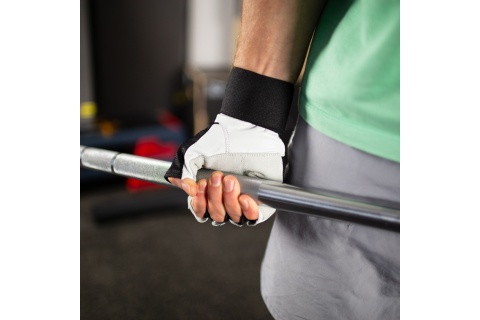 RĘKAWICZKI NA SIŁOWNIĘ RST04 WHITE-BLACK ROZM. XXL /HMS