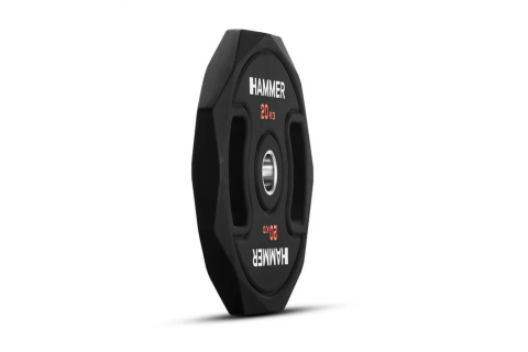 OBCIĄŻENIE GUMOWANE OLIMPIJSKIE OCTAGON 50 MM 20 KG /HAMMER OBCIĄŻENIE GUMOWANE OLIMPIJSKIE OCTAGON 50 MM 20 KG /HAMMER