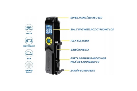 POMPKA KOMPRESOR TURYSTYCZNY NA AKUMULATOR /MICHELINE