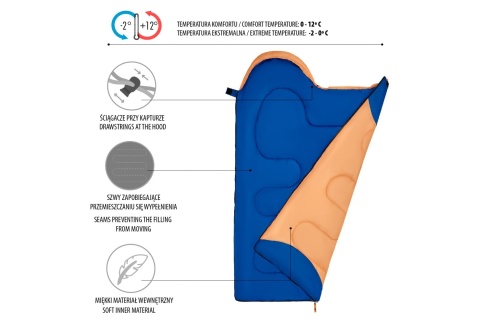 ŚPIWÓR JUNIOR POMARAŃCZOWY NC2007 /NILS CAMP