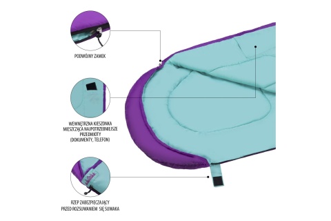 ŚPIWÓR FIOLETOWO-TUKUSOWY NC2008 ROZM. M /NILS CAMP ŚPIWÓR FIOLETOWO-TUKUSOWY NC2008 ROZM. M /NILS CAMP