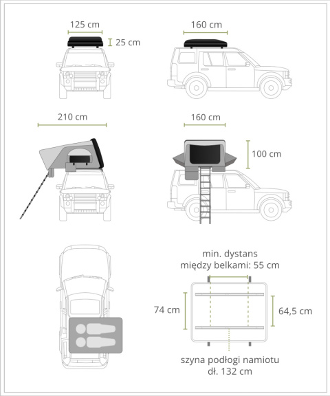 NAMIOT DACHOWY DO SAMOCHODU FOLD 2 SAND /OFFLANDER NAMIOT DACHOWY DO SAMOCHODU FOLD 2 SAND /OFFLANDER