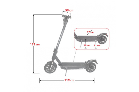 HULAJNOGA ELEKTRYCZNA LAMBRETO MAX III 700W 10" /W-TEC HULAJNOGA ELEKTRYCZNA LAMBRETO MAX III 700W 10" /W-TEC