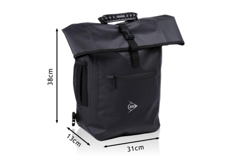 PLECAK TORBA ROWEROWA NA TYŁ BAGAŻNIK 4W1 25L CZARNA /DUNLOP PLECAK TORBA ROWEROWA NA TYŁ BAGAŻNIK 4W1 25L CZARNA /DUNLOP
