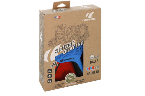 PALETKI DO PING PONGA SOFTBAT QUATTRO 4 RAKIETKI I 4 PIŁECZKI /CORNILLEAU