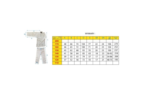 KIMONO JUDO AIKIDO 160CM NIEBIESKIE /ENERO