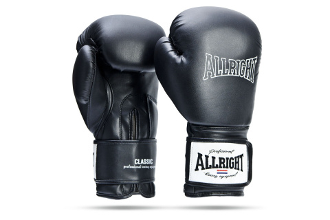 RĘKAWICE BOKSERSKIE CLASSIC 12OZ PU BK /ALLRIGHT RĘKAWICE BOKSERSKIE CLASSIC 12OZ PU BK /ALLRIGHT