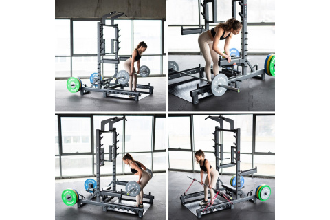 STOJAK MULTIFUNKCYJNY Z PLATFORMĄ DO PODNOSZENIA CIĘŻARÓW I HIP THRUST SMP01 /HMS STOJAK MULTIFUNKCYJNY Z PLATFORMĄ DO PODNOSZENIA CIĘŻARÓW I HIP THRUST SMP01 /HMS