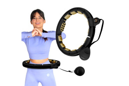 HULA HOP BLACK/GOLD Z MAGNESAMI I OBCIĄŻNIKIEM + LICZNIK HHM13 /HMS