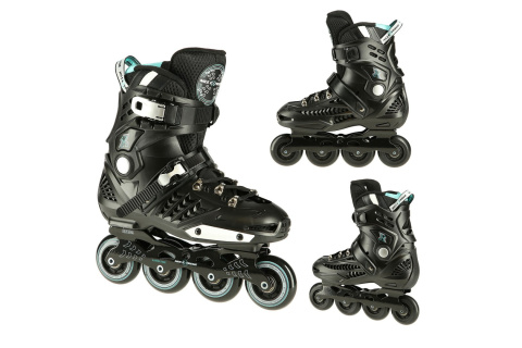 ŁYŻWOROLKI SLALOMOWE CZARNE ROZM. 35 /NILS EXTREME