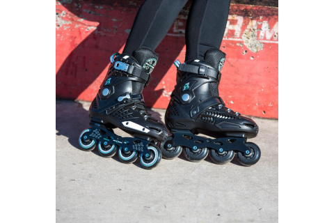 ŁYŻWOROLKI SLALOMOWE CZARNE ROZM. 35 /NILS EXTREME