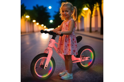 ROWEREK BIEGOWY KOŁA POMPOWANE 12'' LED RÓŻOWY RB901 /NILS FUN ROWEREK BIEGOWY KOŁA POMPOWANE 12'' LED RÓŻOWY RB901 /NILS FUN