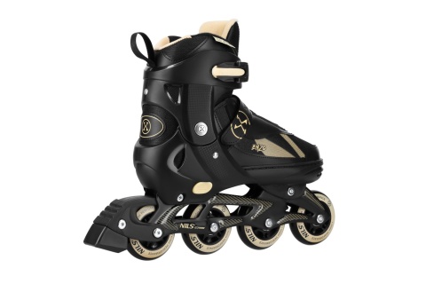 ŁYŻWOROLKI 2W1 ENZO BEŻOWE ROZM. S(32-35) Z WYM. PŁOZĄ /NILS EXTREME