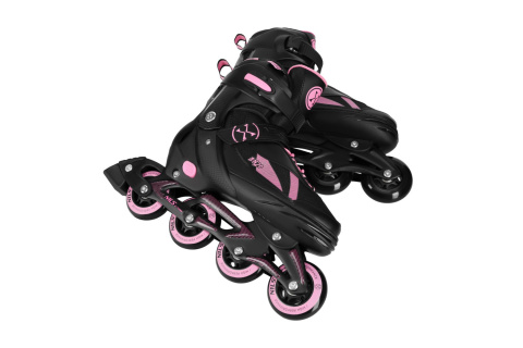 ŁYŻWOROLKI 2W1 ENZO RÓŻOWE ROZM. M(36-39) Z WYM. PŁOZĄ /NILS EXTREME