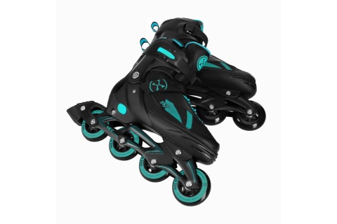 ŁYŻWOROLKI 2W1 ENZO TURKUSOWE ROZM. L(40-43) Z WYM. PŁOZĄ /NILS EXTREME