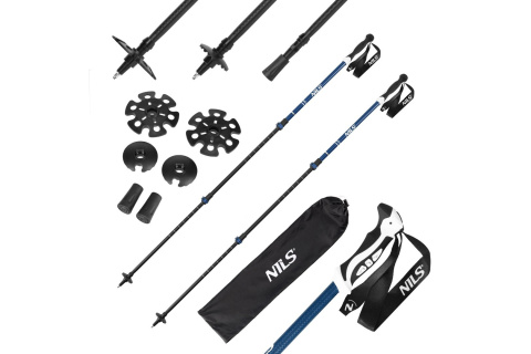 KIJE TREKKINGOWE ALUMINIOWE BLUE TK8601 /NILS KIJE TREKKINGOWE ALUMINIOWE BLUE TK8601 /NILS