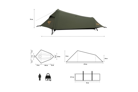 NAMIOT ULTRA LIGHT SKYAIR 1 ZIELONY NC2501 /NILS CAMP NAMIOT ULTRA LIGHT SKYAIR 1 ZIELONY NC2501 /NILS CAMP