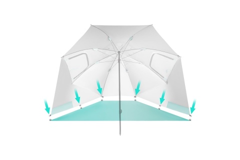 PARASOL/PARAWAN PLAŻOWY 2W1 XXL 240 CM ZIELONY NC17114 /NILS PARASOL/PARAWAN PLAŻOWY 2W1 XXL 240 CM ZIELONY NC17114 /NILS