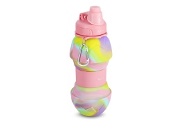 BIDON SILIKONOWY SKŁADANY 700ML RÓŻOWY NC4102 /NILS