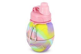 BIDON SILIKONOWY SKŁADANY 700ML RÓŻOWY NC4102 /NILS