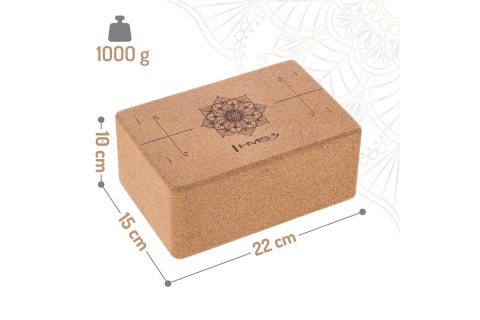 ZESTAW DO JOGI MATA KORKOWA TPE YM11 + KOSTKA KJ02 + PASEK SJ02 /HMS