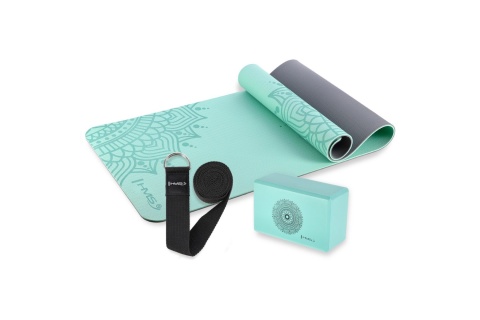 ZESTAW DO JOGI MIĘTOWA MATA TPE YM10 + KOSTKA KJ02 + PASEK SJ02 /HMS