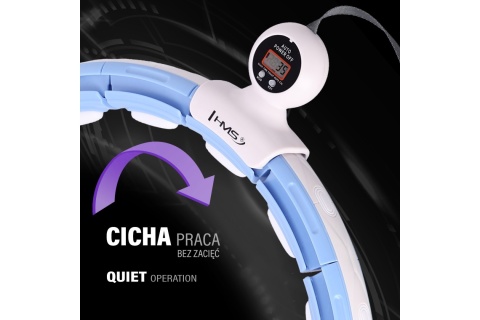 HULA HOP MAGNETYCZNY Z LICZNIKIEM BLUE HHM15 + PAS BR163 BLACK PLUS SIZE ZESTAW /HMS