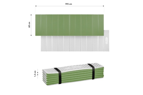 KARIMATA SKŁADANA TURYSTYCZNA Z PODBICIEM ALUMINIOWYM + XPE 195 CM ZIELONA NC17103 /NILS CAMP KARIMATA SKŁADANA TURYSTYCZNA Z PODBICIEM ALUMINIOWYM + XPE 195 CM ZIELONA NC17103 /NILS CAMP
