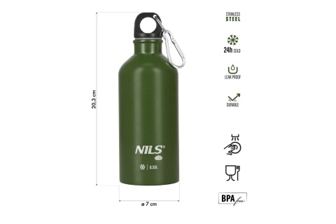 BUTELKA TURYSTYCZNA 550ML ZIELONA NC3801 /NILS CAMP