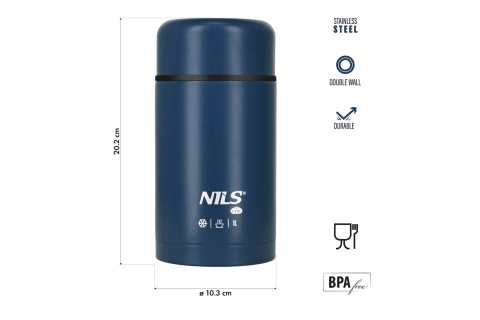 TERMOS OBIADOWY 1000ML NIEBIESKI NC3802 /NILS CAMP