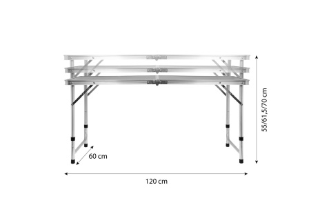 STÓŁ I KRZESŁA ZESTAW CIEMNOSZARY NC1633 /NILS CAMP