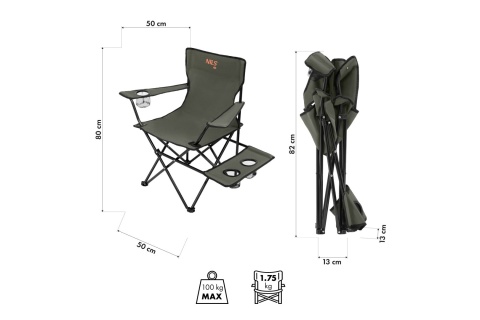 KRZESŁO TURYSTYCZNE KHAKI NC3301 /NILS CAMP