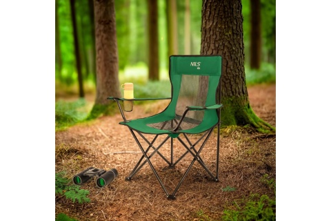 KRZESŁO TURYSTYCZNE ZIELONO-CZARNY NC3302 /NILS CAMP