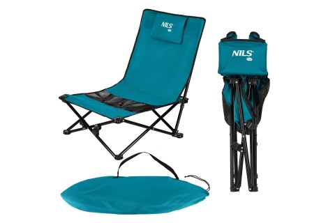 KRZESŁO PLAŻOWE NIEBIESKO CZARNE NC3306 /NILS CAMP