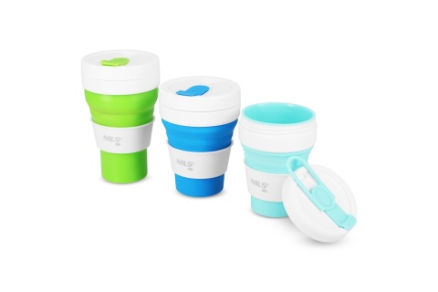 KUBEK SILIKONOWY SKŁADANY 355ML MIĘTOWY NC4103 /NILS CAMP
