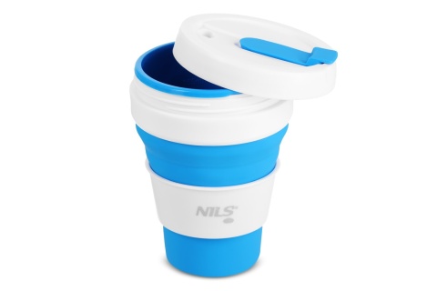 KUBEK SILIKONOWY SKŁADANY 475ML NIEBIESKI NC4103 /NILS CAMP