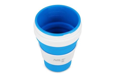 KUBEK SILIKONOWY SKŁADANY 475ML NIEBIESKI NC4103 /NILS CAMP